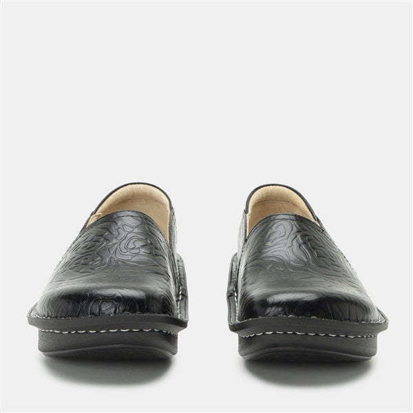 Clearance Alegria Black Embossed Debra Shoes