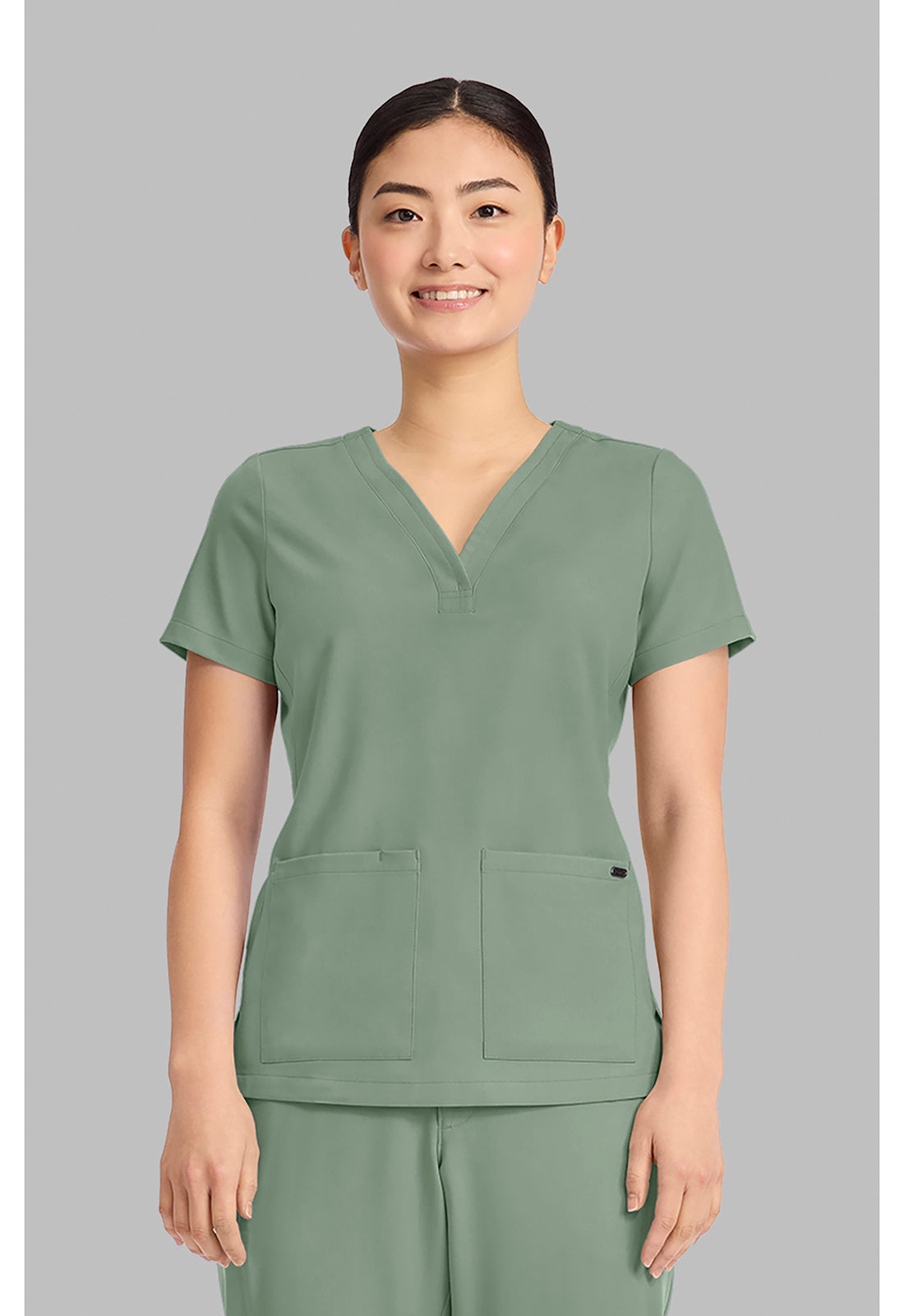 Healing Hands Quest 3-Pocket Y-Neck Scrub Top