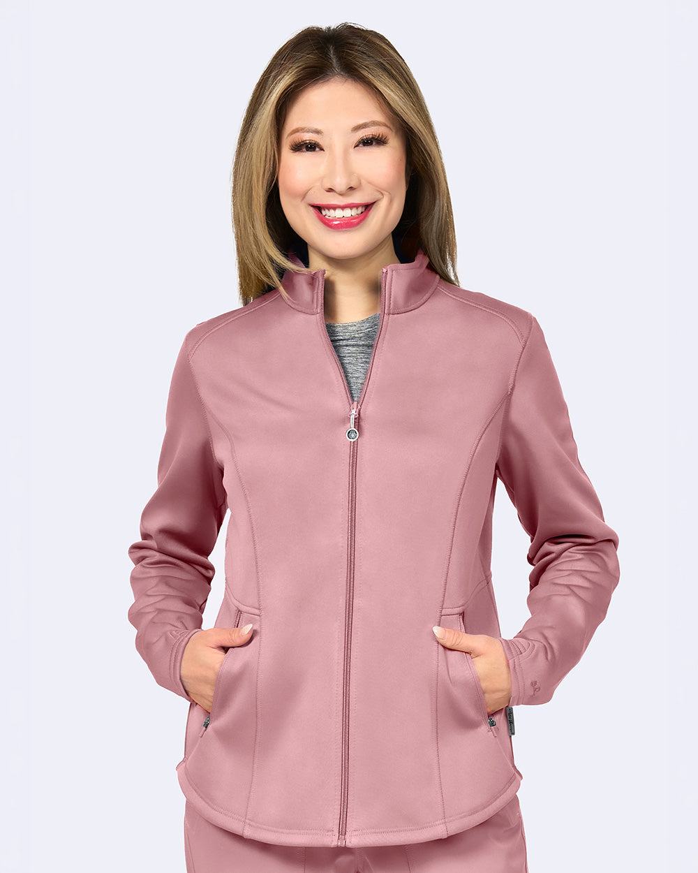 Ava Therese Megan Bonded Fleece Scrub Jacket