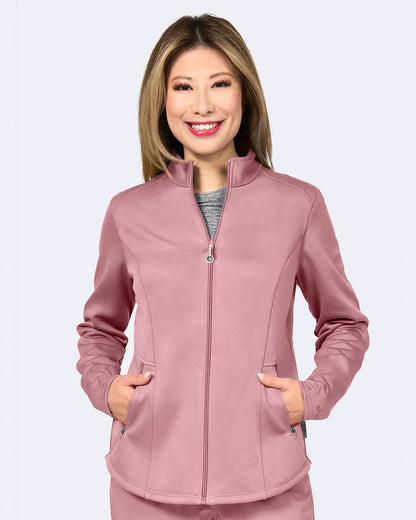 Ava Therese Megan Bonded Fleece Scrub Jacket