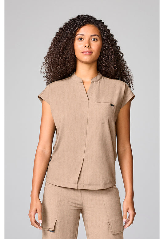 Healing Hands Quest Blythe Mandarin Collar Scrub Top