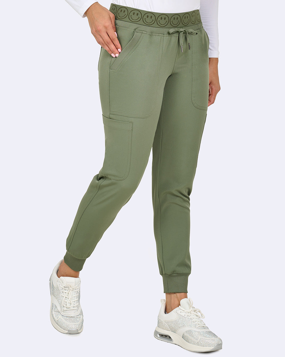 Ava Therese Smiley Jogger Scrub Pants