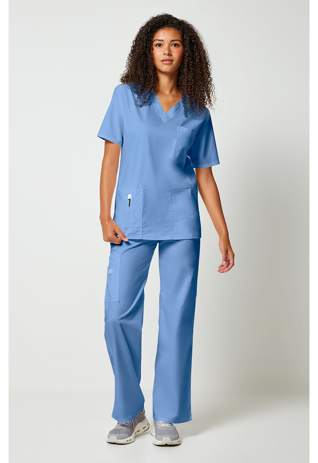 Haut de blouse Cherokee Workwear Core Stretch unisexe à col en V