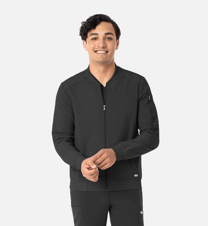 Chaqueta de uniforme quirúrgico bomber Maevn Momentum para hombre con cremallera completa