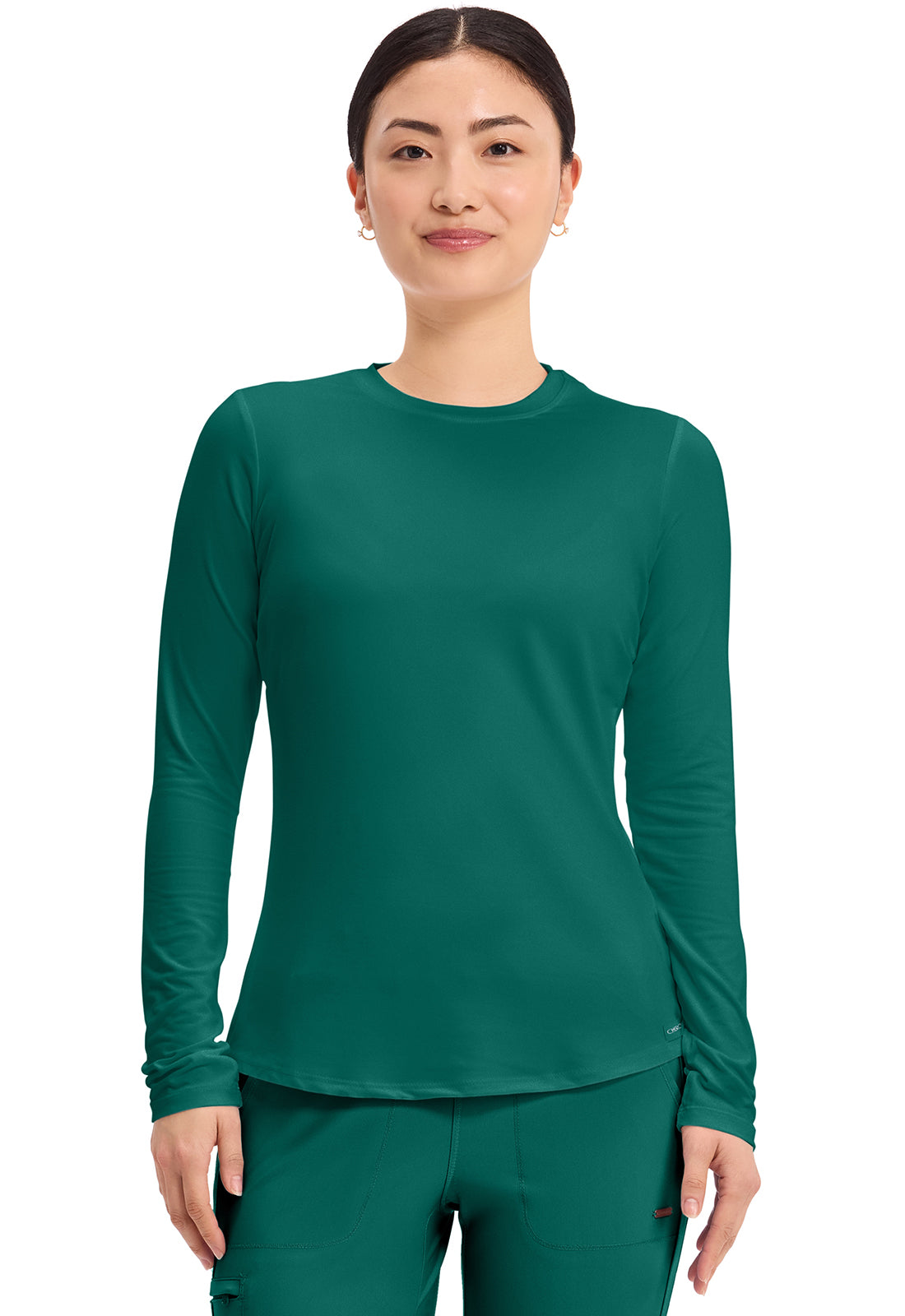 Cherokee Basics Long Sleeve Underscrub Knit Tee Shirt