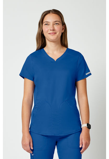 Cherokee Workwear Revolution Womens V-Neck Scrub Top with NYC Health + Hospitals | Nursing Logo