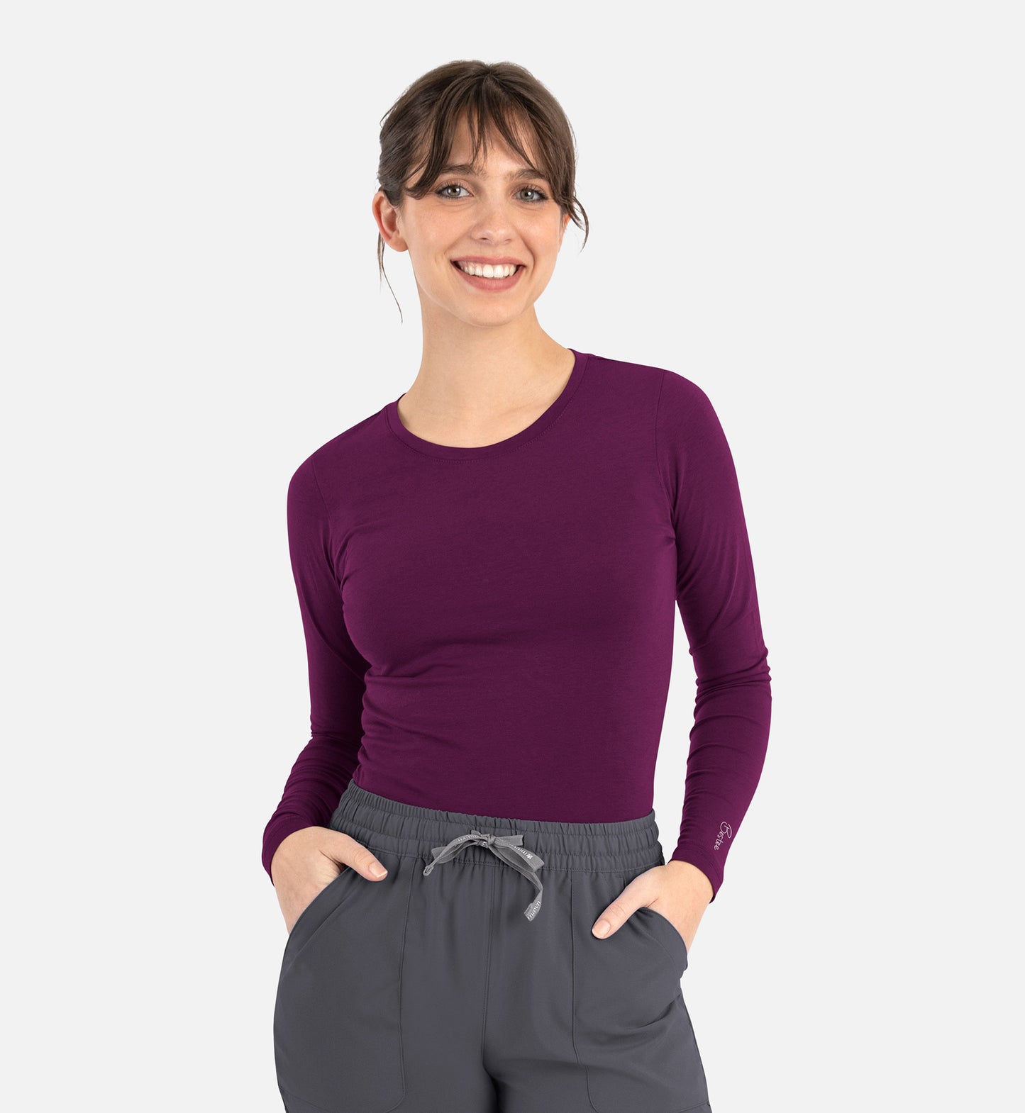 Camiseta básica de manga larga Bestee para uso médico