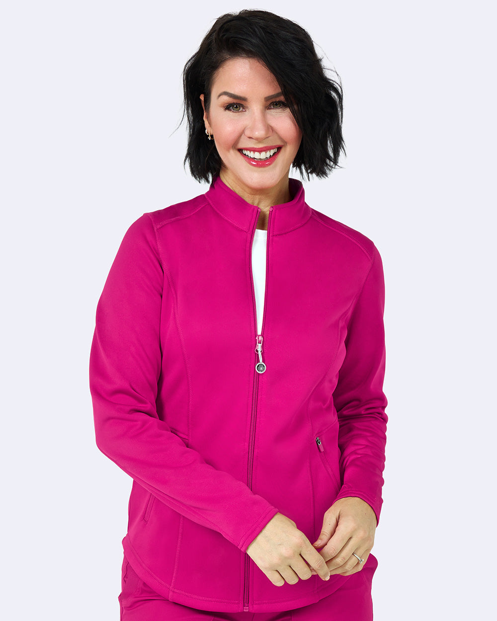 Ava Therese Megan Bonded Fleece Scrub Jacket