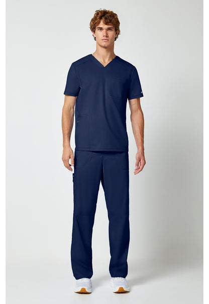Haut de blouse médicale Cherokee Workwear pour homme, col en V, une poche, à rentrer dans le pantalon.