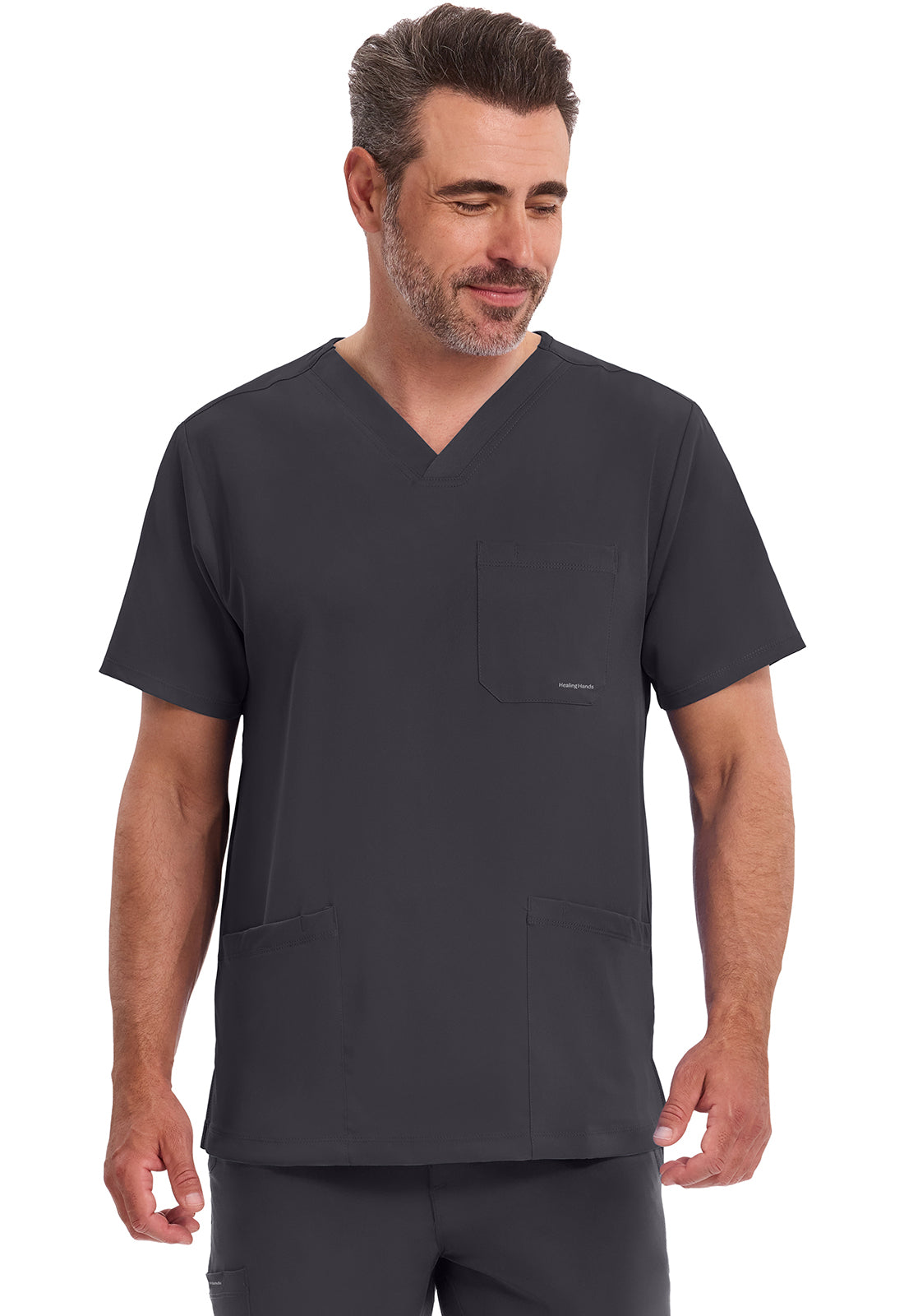 Blusa médica Mathew con cuello en V para hombre de Healing Hands HH Works