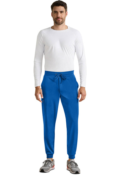 Healing Hands HH Works Mens Rafael Mid Rise Zip Fly Jogger Scrub Pants