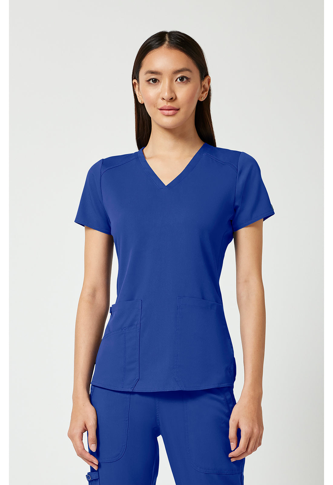 Haut d'hôpital à col en V et pan de chemise Med Couture Touch