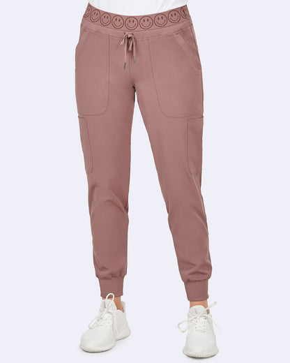 Ava Therese Smiley Jogger Scrub Pants
