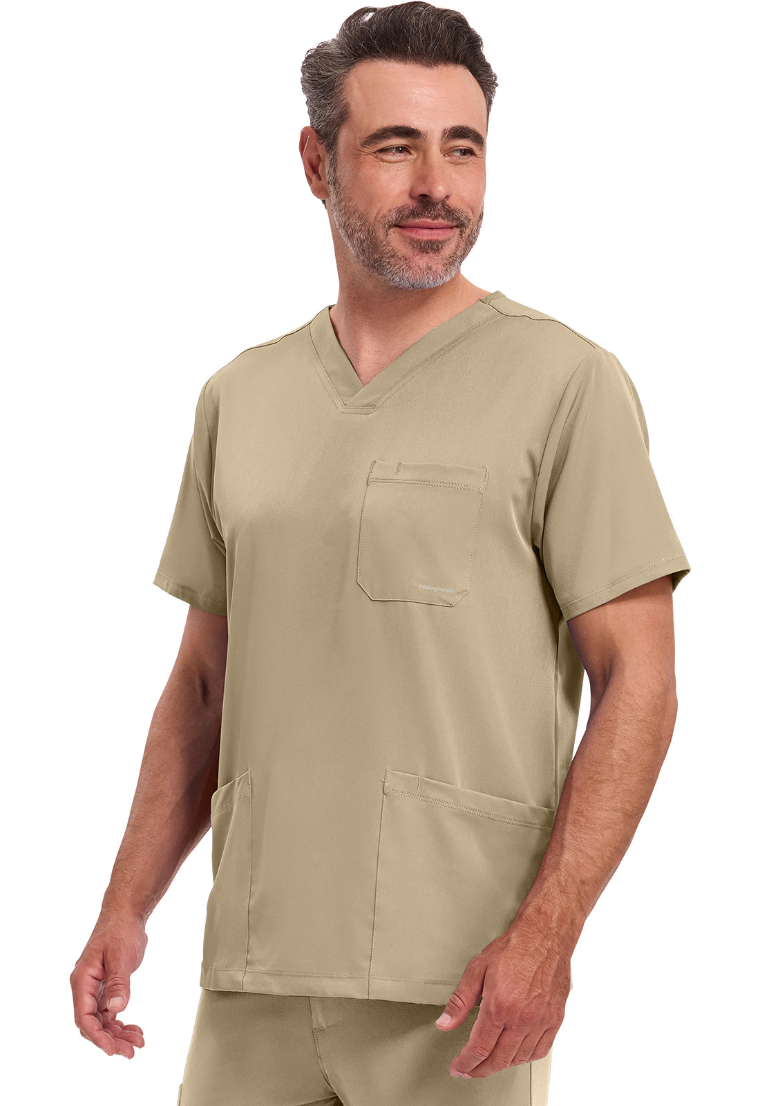 Blusa médica Mathew con cuello en V para hombre de Healing Hands HH Works