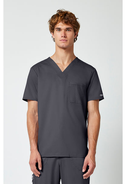Cherokee Workwear Revolution Mens 1-Pocket Tuck In V-Neck Scrub Top