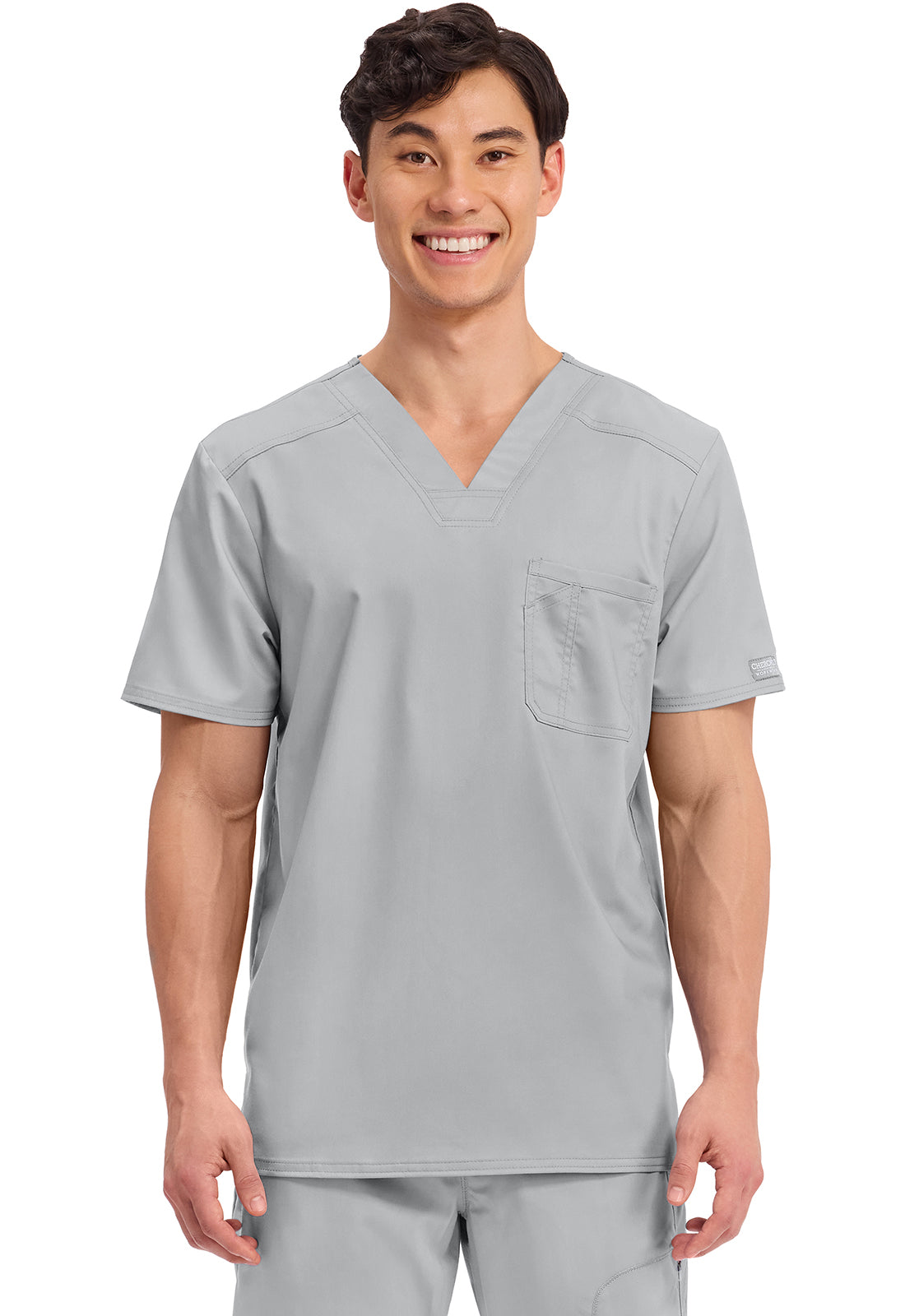 Cherokee Workwear Revolution Mens 1-Pocket Tuck In V-Neck Scrub Top