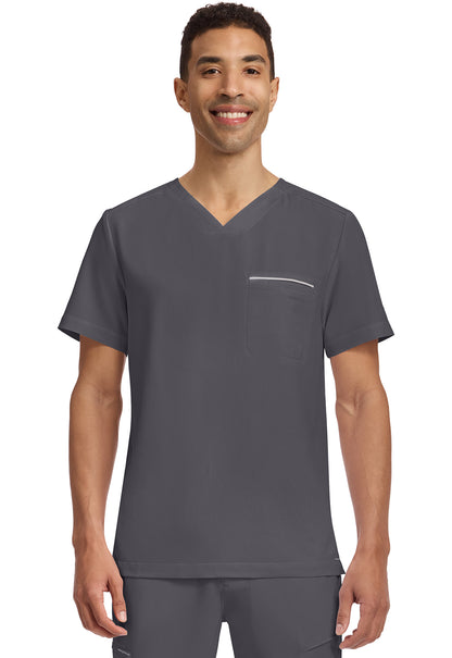 Healing Hands 360 Mens Spencer 1-Pocket Tuck In Scrub Top