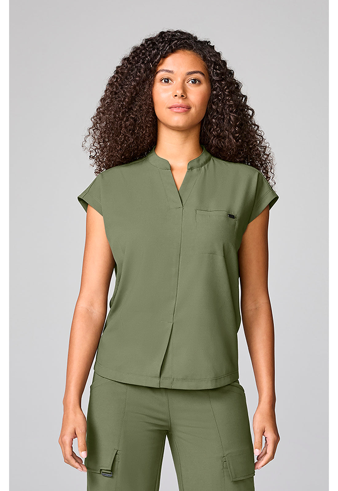 Healing Hands Quest Blythe Mandarin Collar Scrub Top