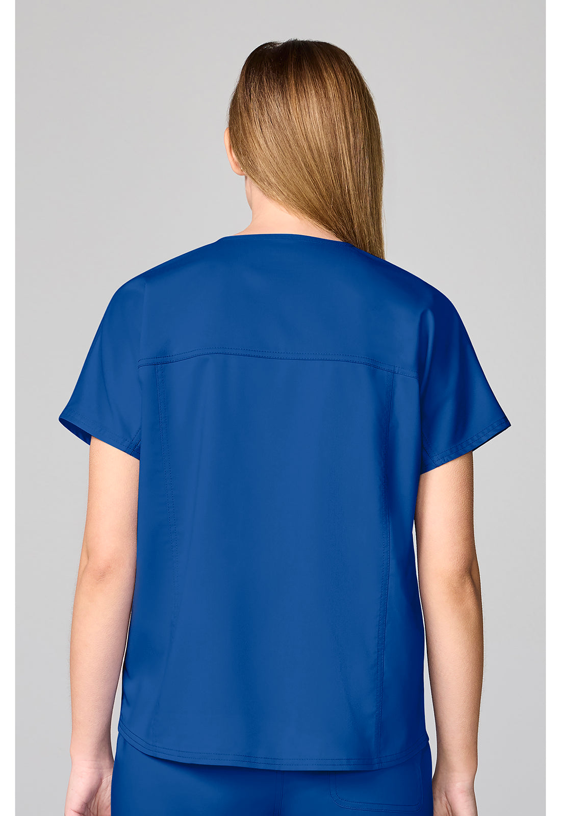 Cherokee Workwear Revolution Womens Mandarin Collar Tuck In Scrub Top with NYC Health + Hospitals | Nursing Logo