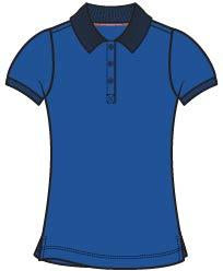 French Toast Womens Short Sleeve Stretch Pique Polo with Science and Medicine Logo