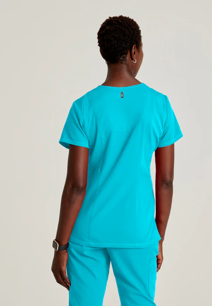 Grey's Anatomy Spandex Stretch Serena Curved V-Neck Scrub Top