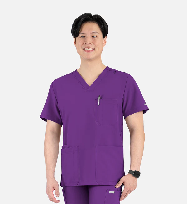Maevn Momentum Mens 4-Pocket V-Neck Scrub Top