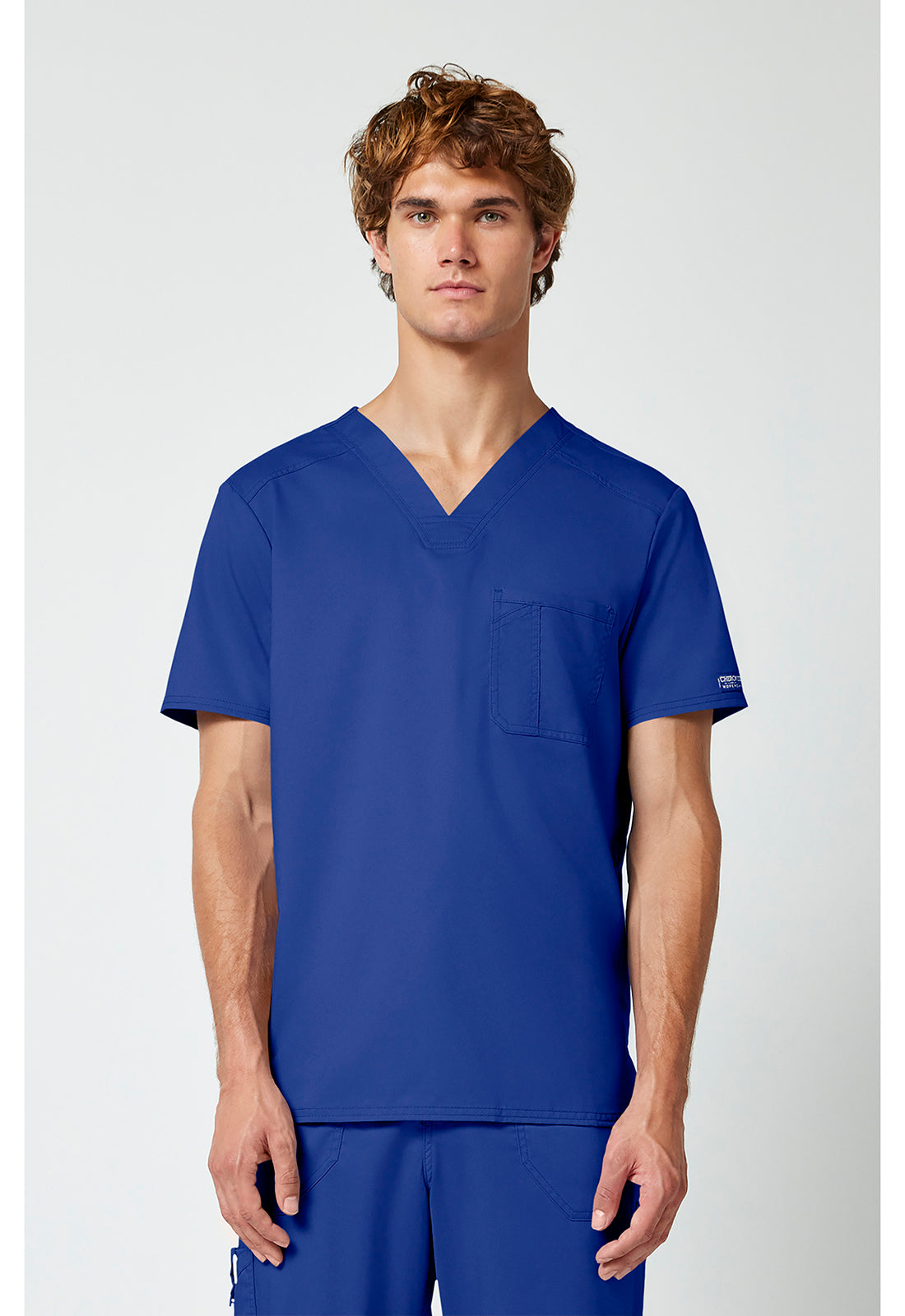 Cherokee Workwear Revolution Mens 1-Pocket Tuck In V-Neck Scrub Top
