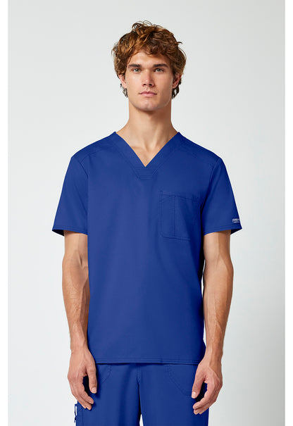Cherokee Workwear Revolution Mens 1-Pocket Tuck In V-Neck Scrub Top