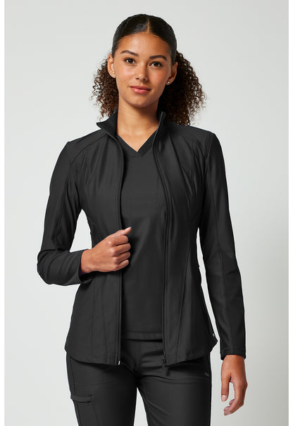 Cherokee Form Zip Front Mesh Scrub Jacket