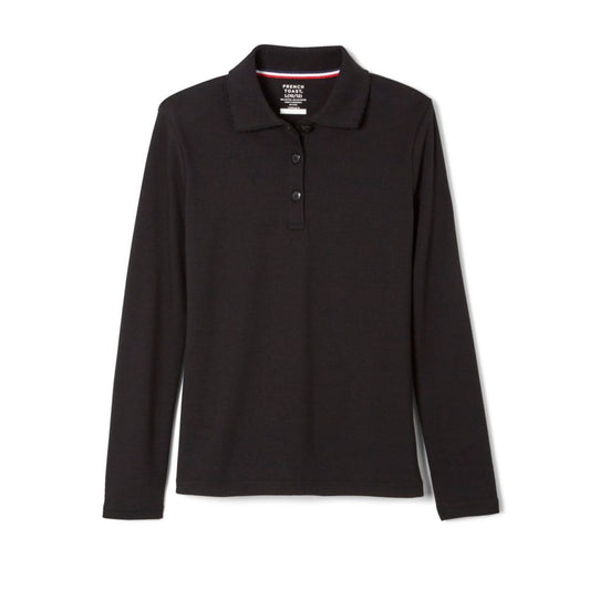 French Toast Girls Long Sleeve Polo with Science and Medicine Logo