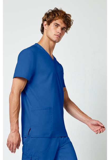 Cherokee Workwear Revolution Mens V-Neck Scrub Top with NYC Health + Hospitals | Nursing Logo