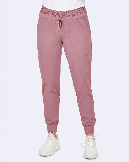 Ava Therese Smiley Jogger Scrub Pants