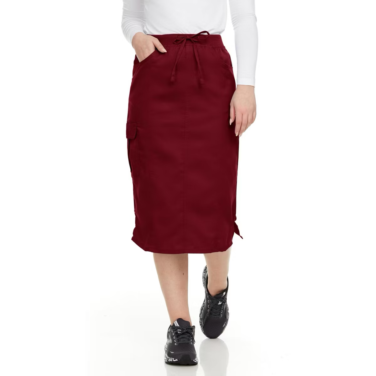 Medichic Debra Drawstring Knit Waist Scrub Skirt