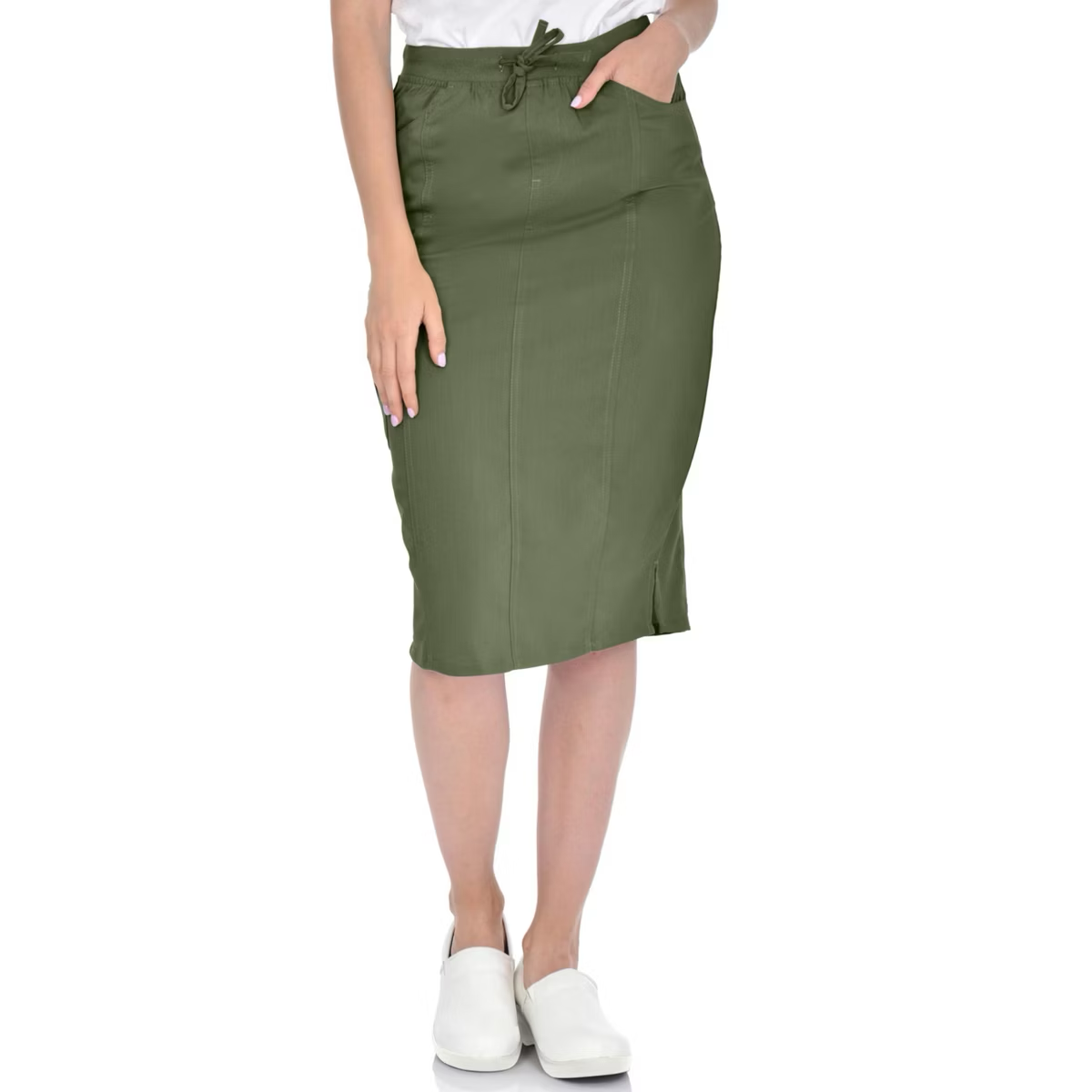 Medichic Debra Drawstring Knit Waist Scrub Skirt