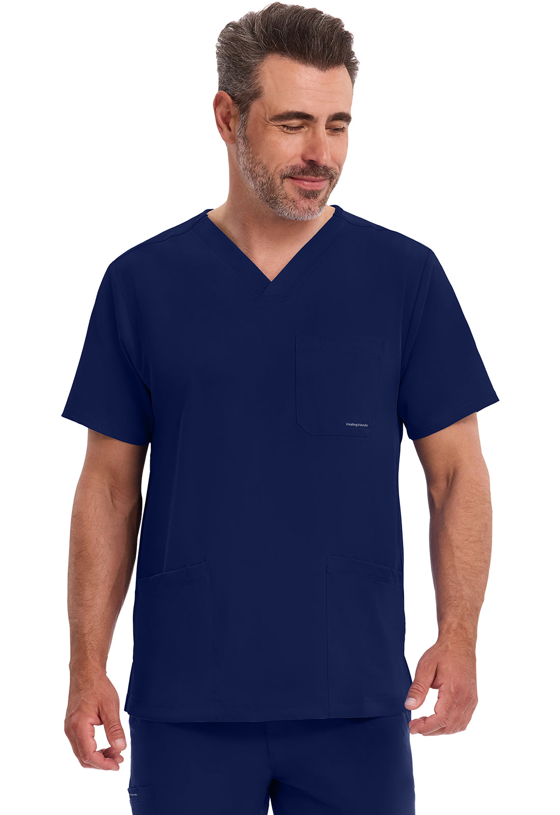 Blusa médica Mathew con cuello en V para hombre de Healing Hands HH Works