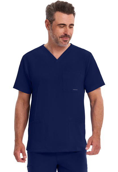 Blusa médica Mathew con cuello en V para hombre de Healing Hands HH Works