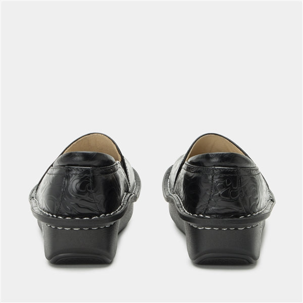 Clearance Alegria Black Embossed Debra Shoes
