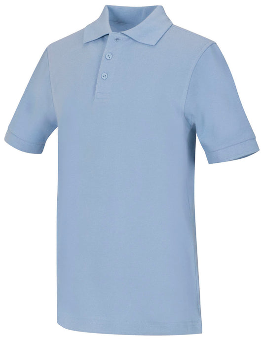 Classroom Adult Blue Short Sleeve Polo - Large