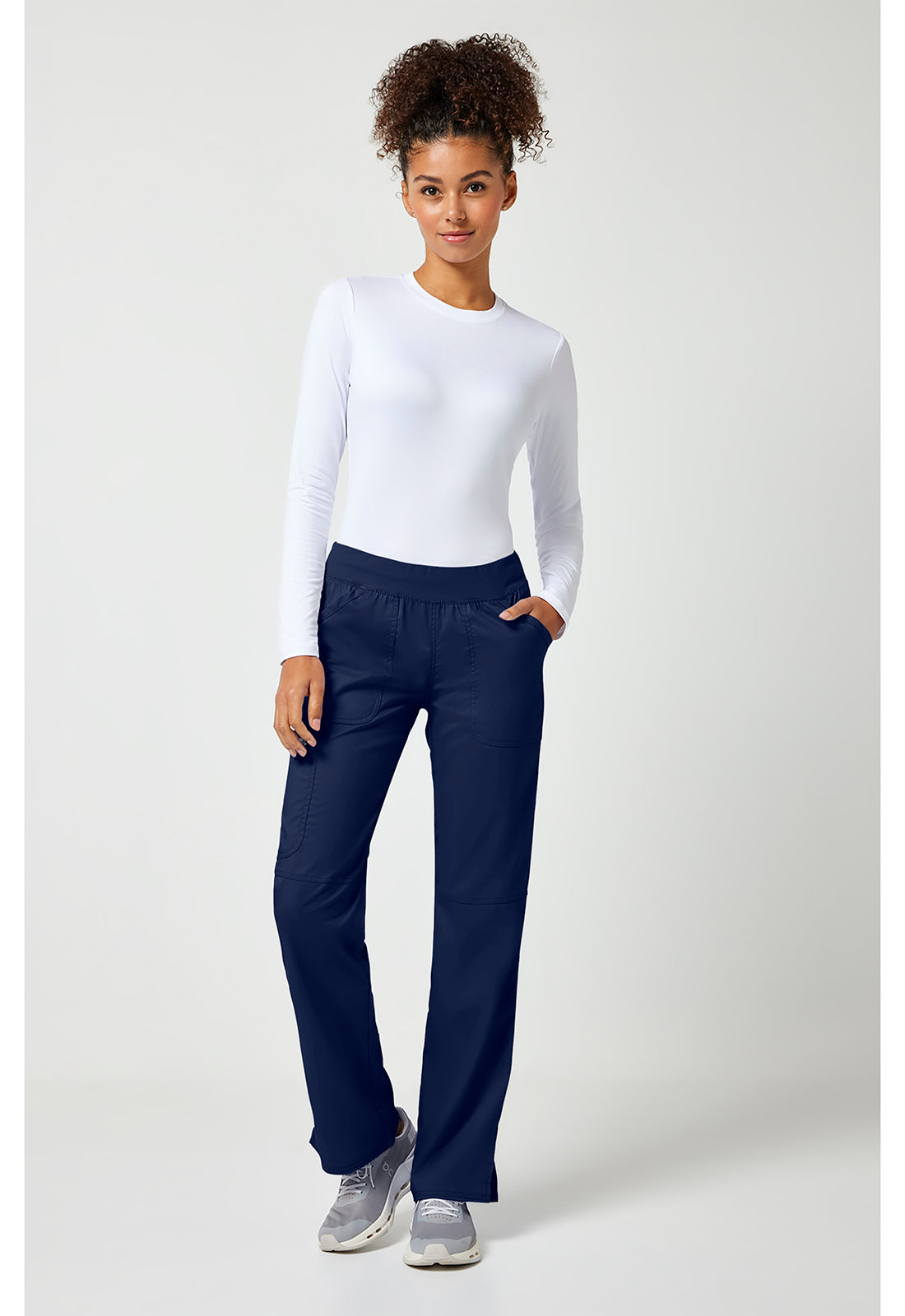 Cherokee Workwear Revolution Mid Rise Straight Leg Pull-On Scrub Pants