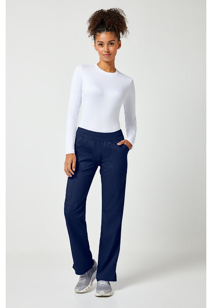 Cherokee Workwear Revolution Mid Rise Straight Leg Pull-On Scrub Pants