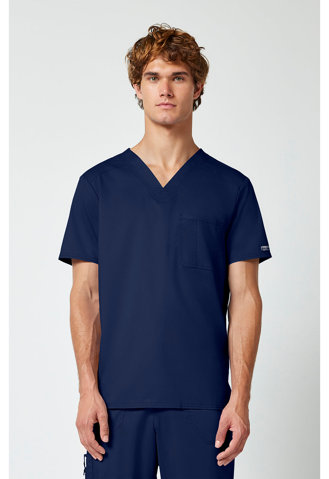 Cherokee Workwear Revolution Mens 1-Pocket Tuck In V-Neck Scrub Top