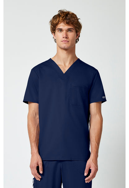 Cherokee Workwear Revolution Mens 1-Pocket Tuck In V-Neck Scrub Top
