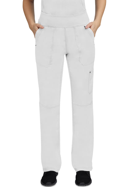 Pantalones de quirófano altos Tori con etiqueta morada de Healing Hands