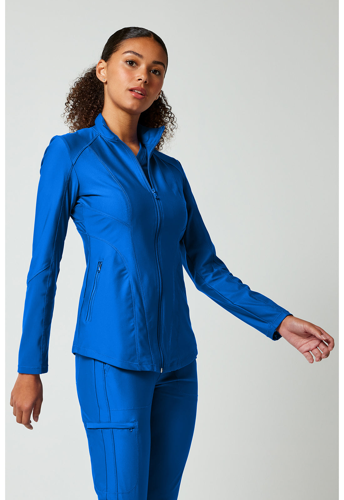 Cherokee Form Zip Front Mesh Scrub Jacket