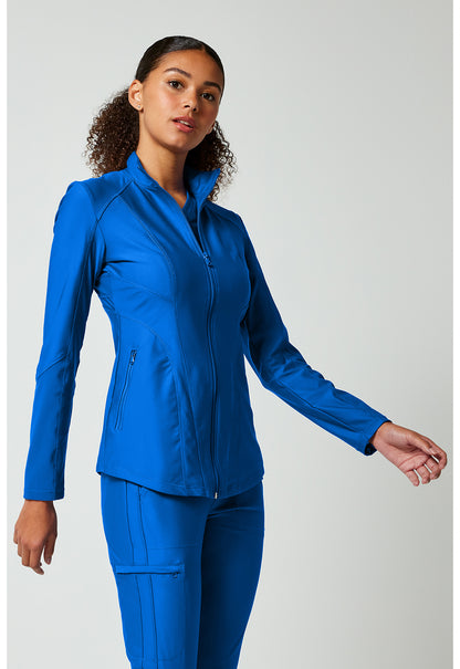 Cherokee Form Zip Front Mesh Scrub Jacket