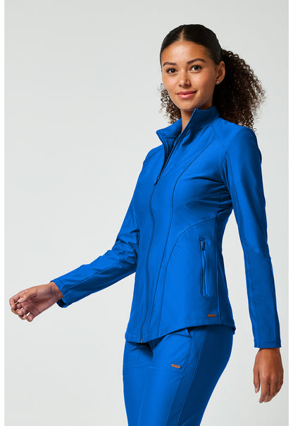 Cherokee Form Zip Front Mesh Scrub Jacket