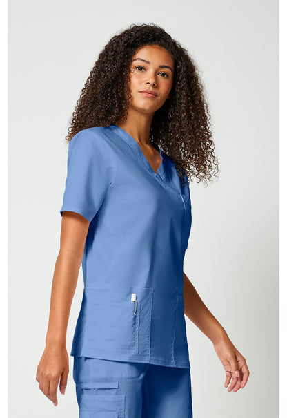 Haut de blouse Cherokee Workwear Core Stretch unisexe à col en V
