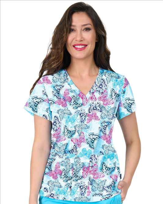 Ava Therese Fancy Flutter Audrey Printed Top