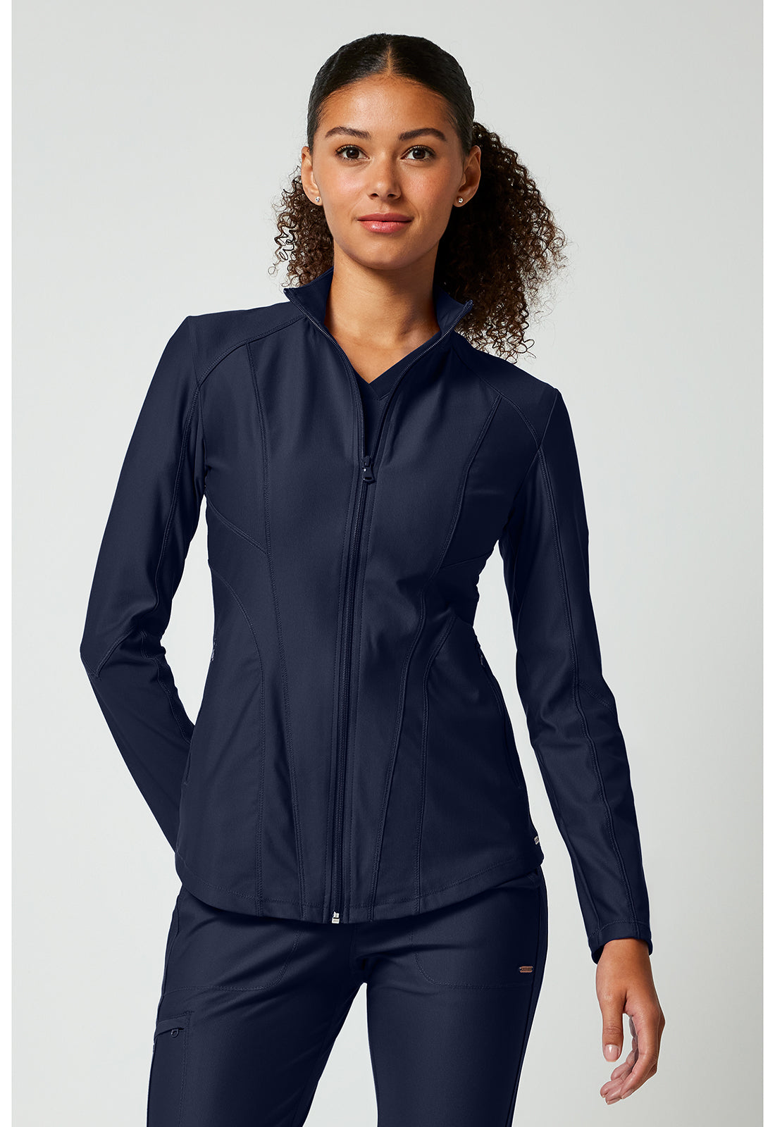 Cherokee Form Zip Front Mesh Scrub Jacket