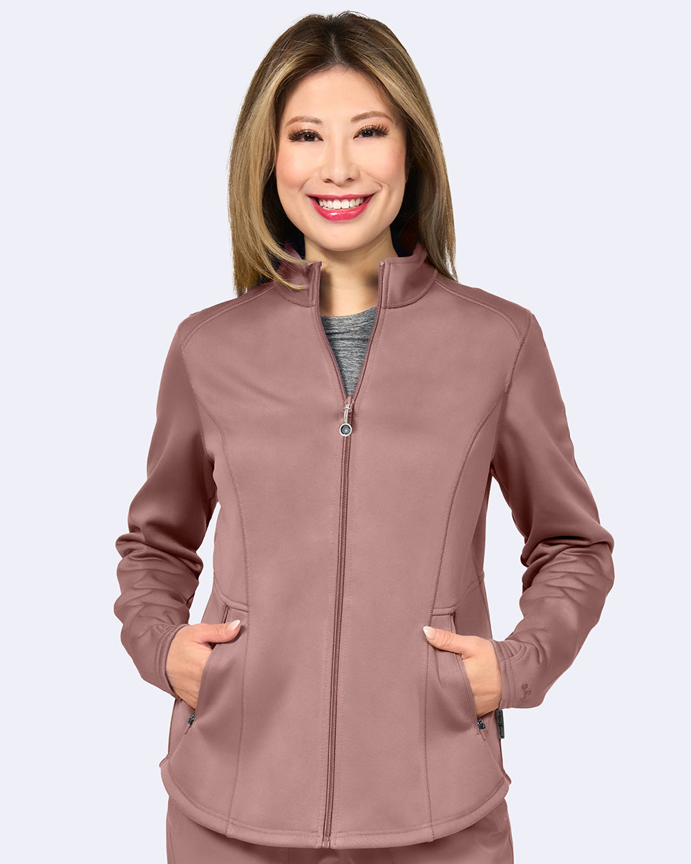 Ava Therese Megan Bonded Fleece Scrub Jacket